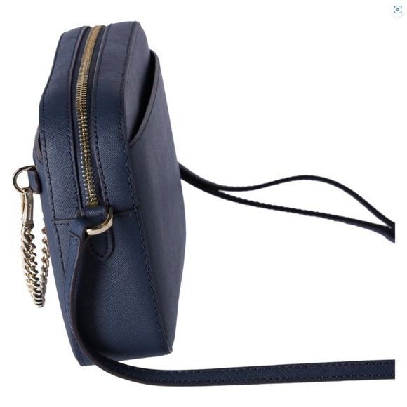 NWT Michael Kors NAVY Jet Set LARGE EAST WEST CHAIN Lady Crossbody Bag - Picture 5 of 7